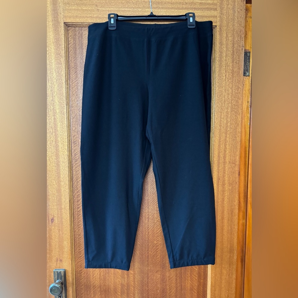 Eileen Fisher Washable Stretch Crepe Pants, XL